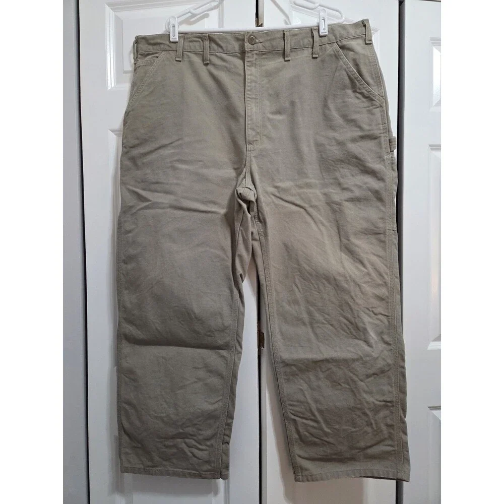 Carhartt B11-DES Washed Duck Work Dungaree Pants Cotton Desert/Tan Men's 44x30